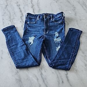 Hollister Blue Distressed Women Jeans